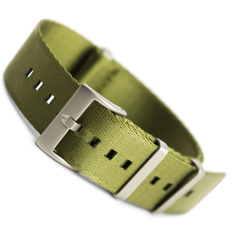 22 mm Seatbelt Nato Band Olivgrün subdeltawatches