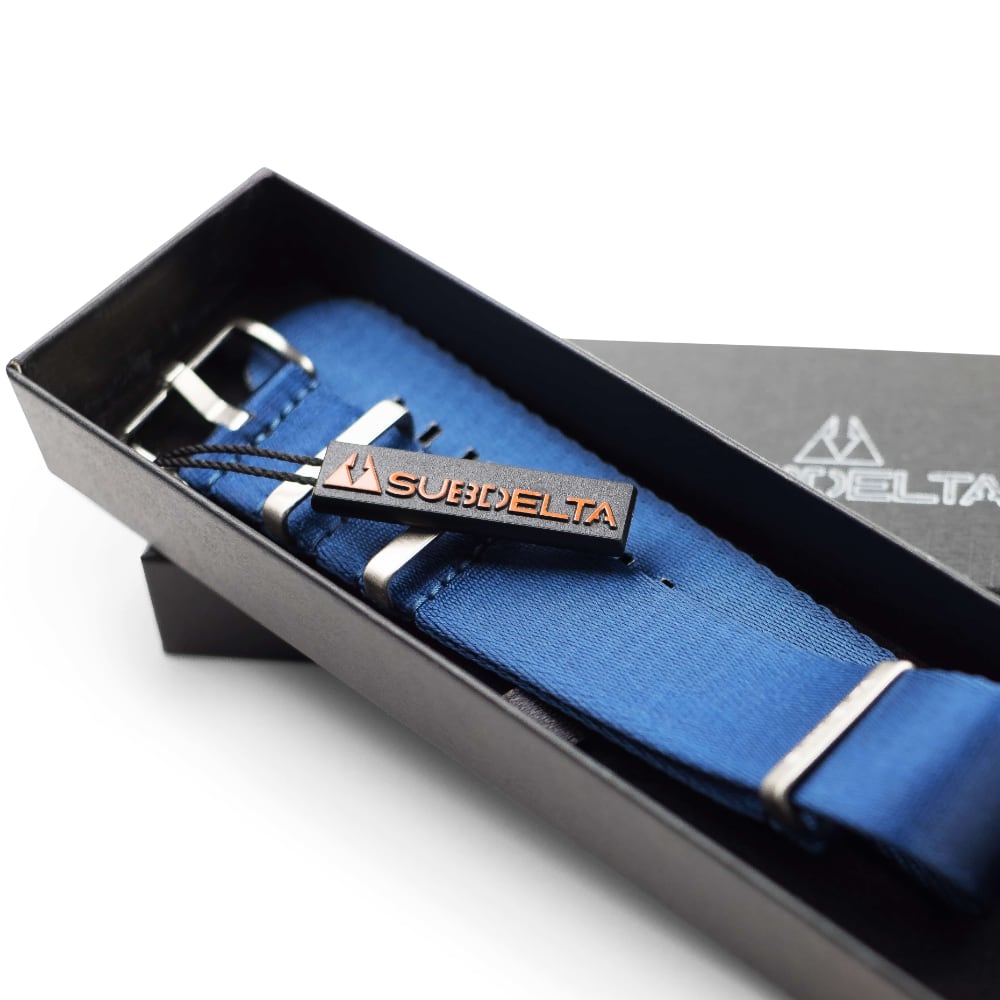 20 mm Seatbelt Singlepass NATO Band Blau