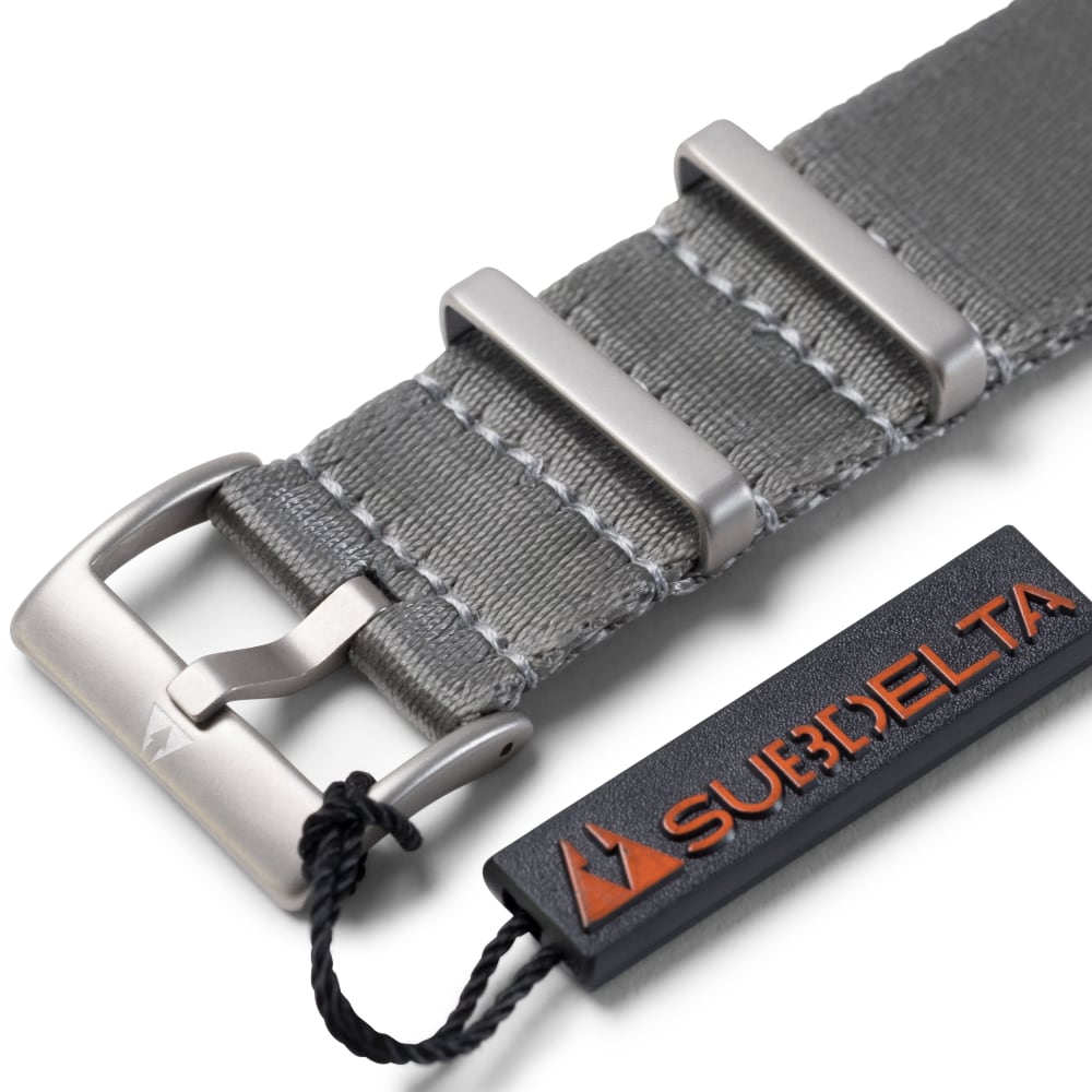 22 mm Seatbelt Singlepass Nato Band Grau