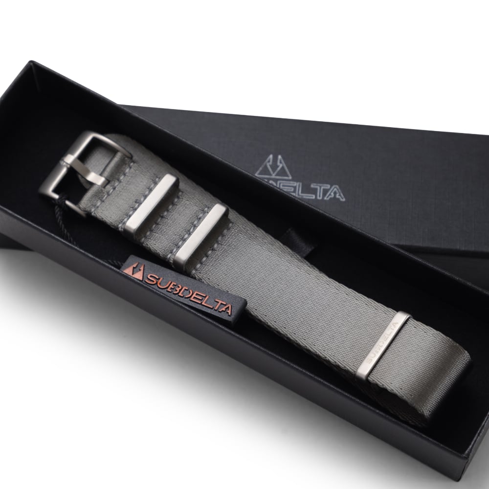 22 mm Seatbelt Singlepass Nato Band Grau